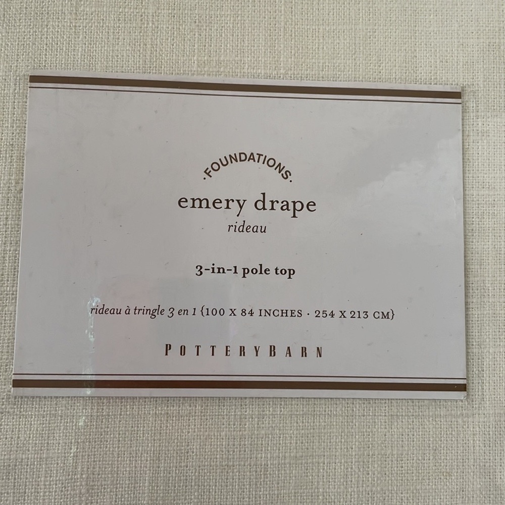 RESERVED Pottery Barn Emery Drape 100x84